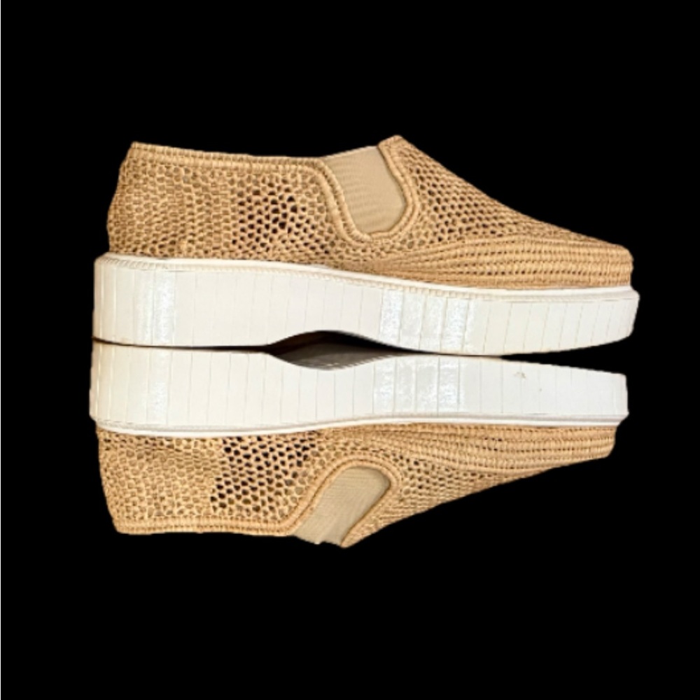 Robert Clergerie Natural Woven Raffia Slip On Flats Size 38/7.5 - Picture 10 of 14